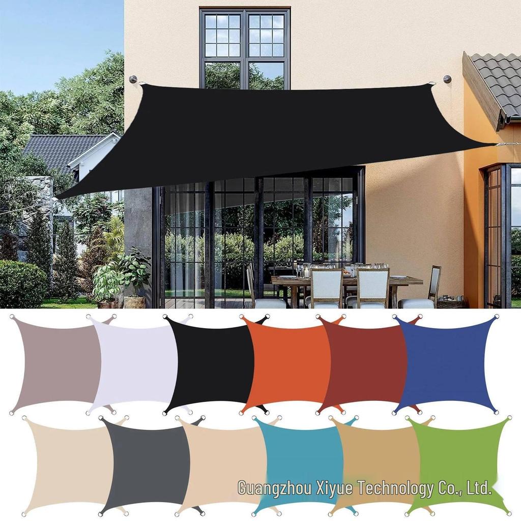 Square Waterproof Sun Shade Sail – UV Protection, Blackout Cloth for Outdoor Courtyard/Villa