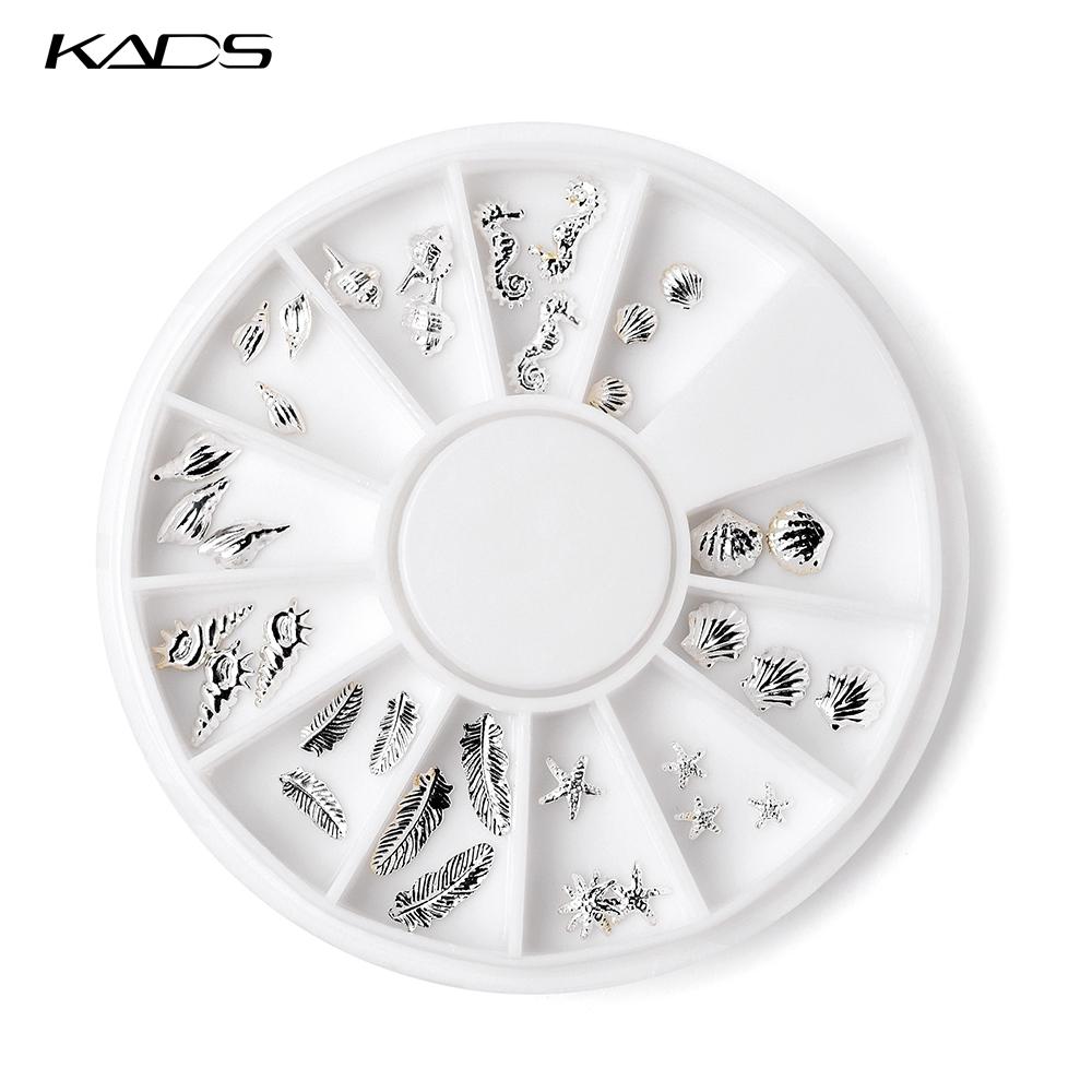 kads Seria Ocean Nit din aliaj de aur și așchie Decorații de alegere Unelte de stil pentru manichiură Frumusețe pentru unghii Decorație artistică cu stras