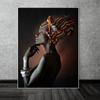 Beautiful Black Women Oil Paintings Print On Canvas Portrait Of African Wall Art Prints Posters And Prints Wall Pictures Cuadros