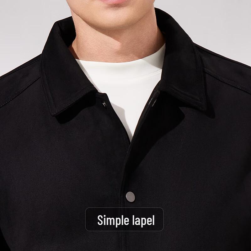 JOW Men's Anti-Wrinkle Suede Lapel Jacket