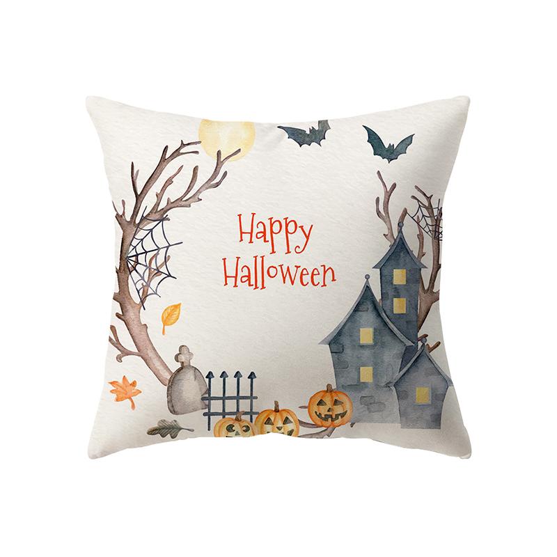 Pumpkin Print Halloween Theme Pillow Cover Sofa Cushion  Holiday Gift Party Decoration Home Decor