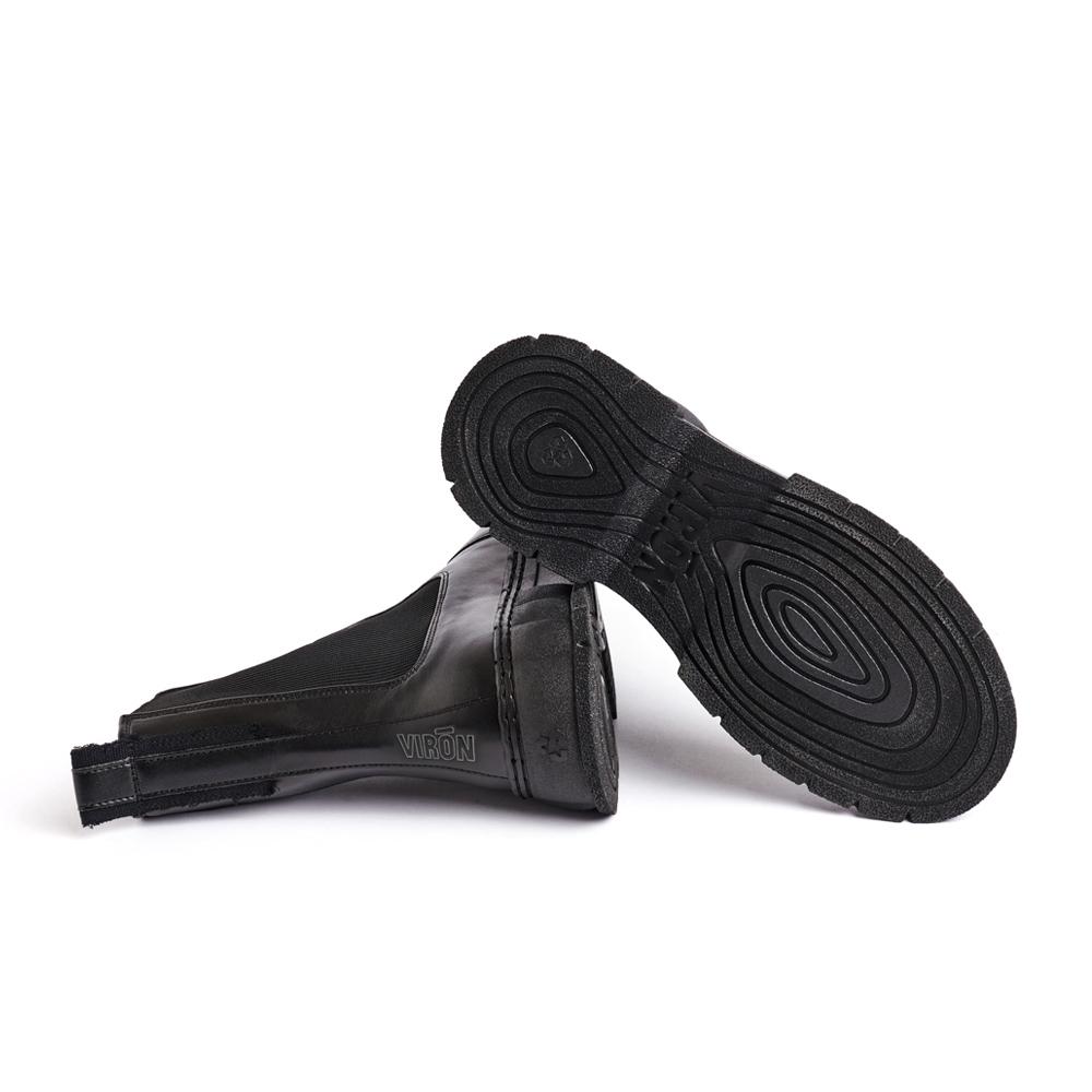 Viron Recycled Apple Leather Chelsea Boots 1997 Black