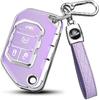 QBUC For Jeep Key Fob Cover With Keychain Flip Key Case For     2018 Jeep Wrangler Gladiator JLU JL Rubicon JT (Blue)