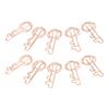 40PCS Key Paper Clip Metal Plating Portable Slip Resistant Bright Color Compact for Office School Ho