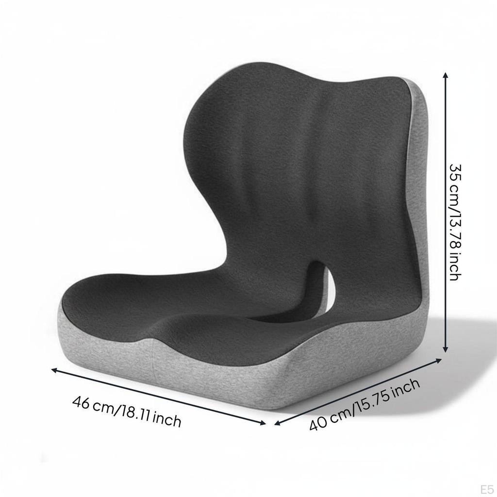 Seat and Back Cushion Piece Design Memory Foam Large Size Support Pillow for Students,