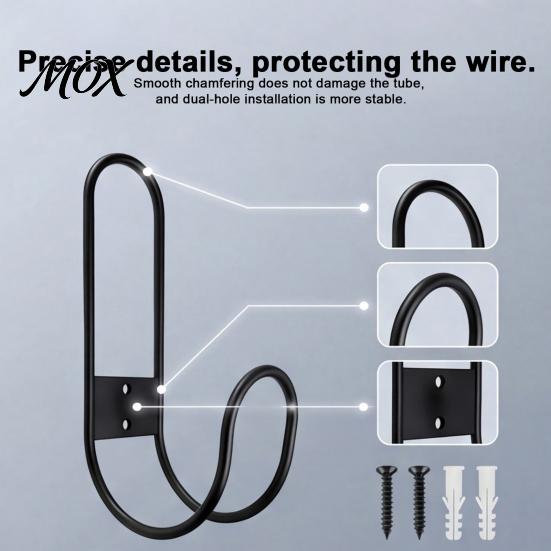 Garage Tool Organizer Heavy Duty Garden Hose Holder, Wall Mount Iron Water Indoor Cleaning Storage Hanger, Multi-functional Hook for Cables