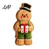 Rustic Xmas Shelf Sitters Christmas Gingerbread Man Ornament Hand Painted Vintage Wooden Tabletop Durable Wood Figurines Figurine Holiday Decor for