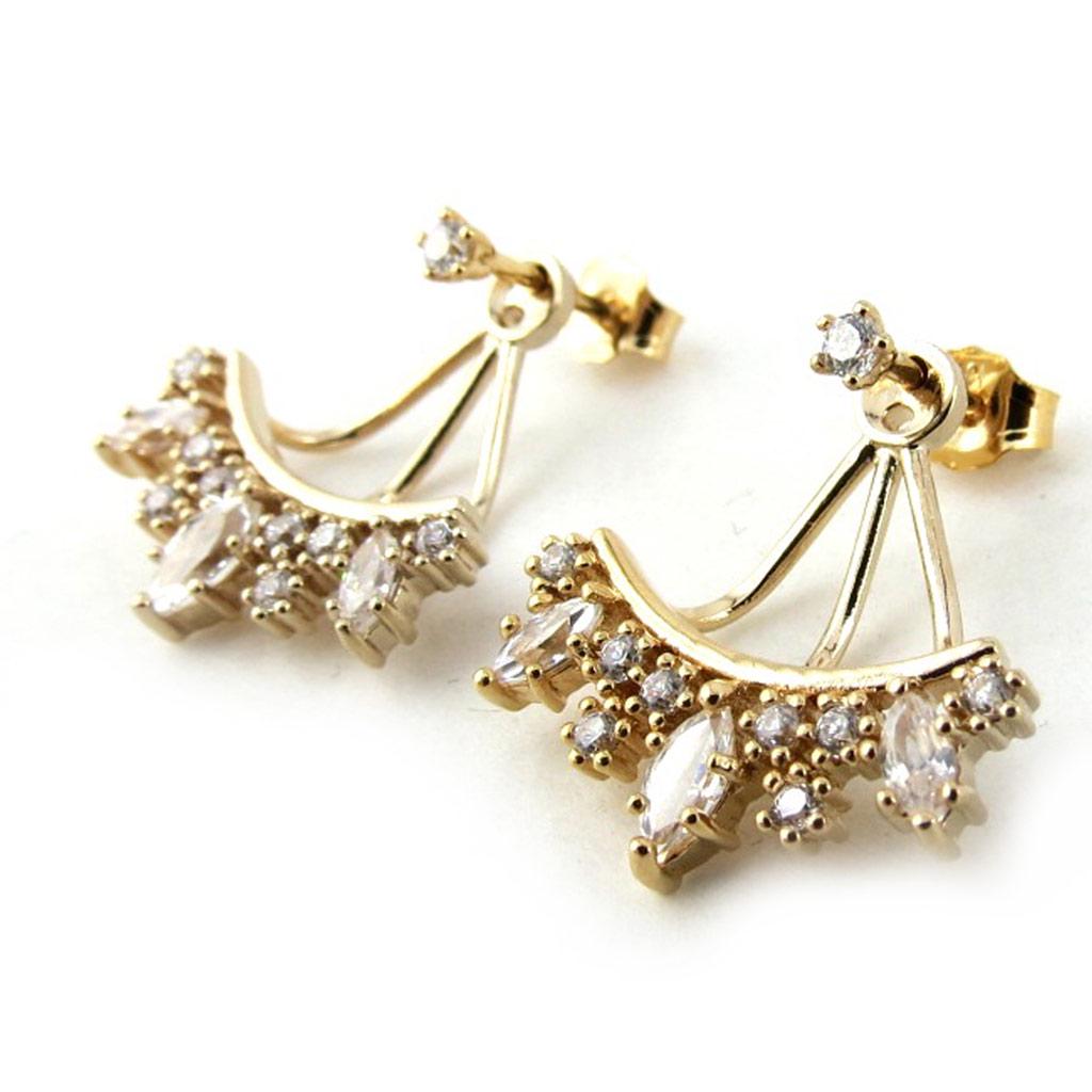 Les Trésors De Lily [N0012] - White Gold-plated 'Sissi' Earlobes