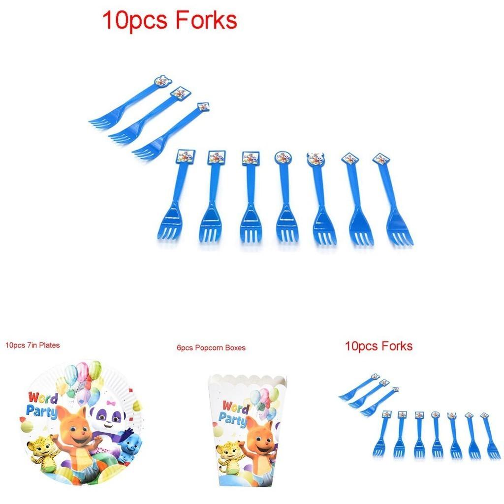 Complete Word Party Themed Party Supplies For Fun Kids Birthday Celebrations Including Plates Cups And Cake Toppers