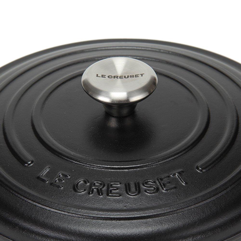 Le Creuset SIGNATURE Signature Cocotte Ronde 22cm Cocotte Ronde Black Matte Black Pot New Life [Le Creuset] Two-handled [Item]