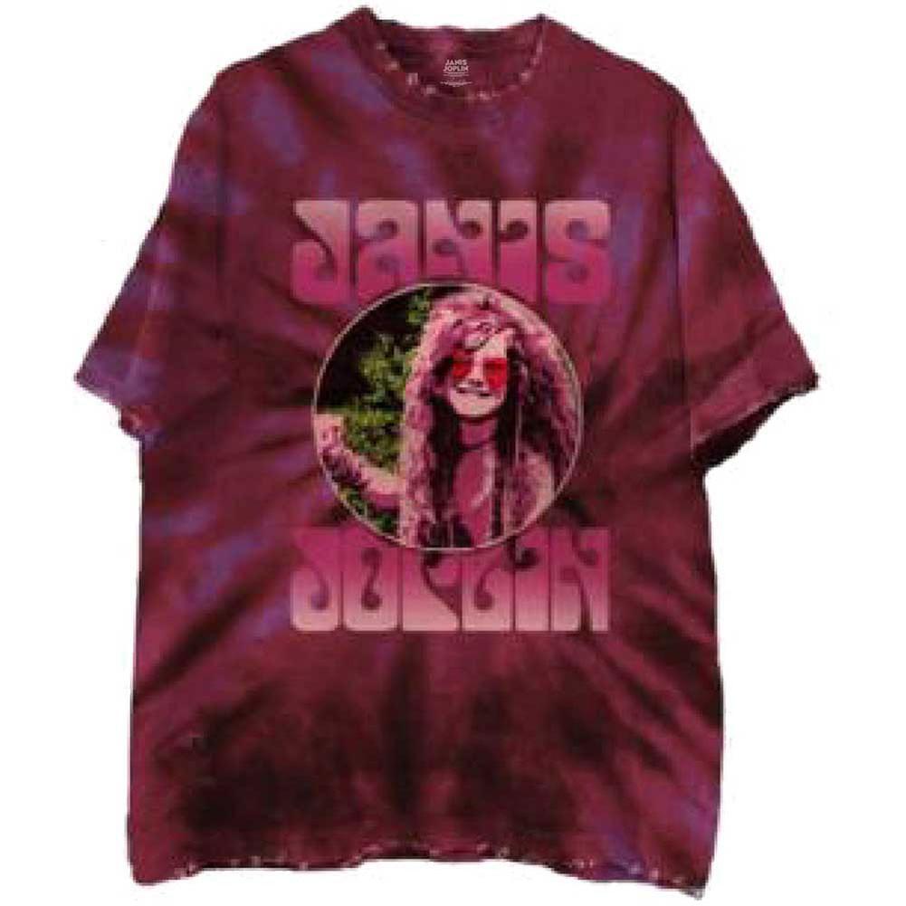 Men s Janis Joplin Pink Shades (Dip-Dye) Tie Dye T-shirt X-Large Purple S