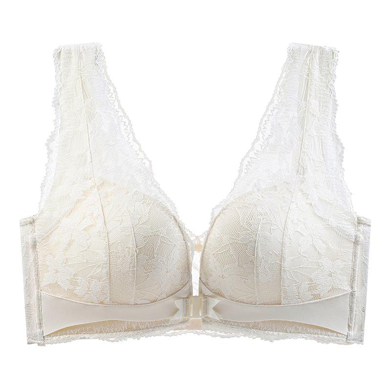 

Women s Wire-Free Push-Up Bra with Front Buckle - Anti-Sagging, Thin Style, Side Support, and Beautiful Back Design 34/75B шампанського