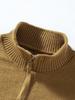 Spring and Autumn Stand Collar Zipper Cardigan New Style Men's Youth Casual Fashion Sweater Solid Color Warm Knitted Sweater