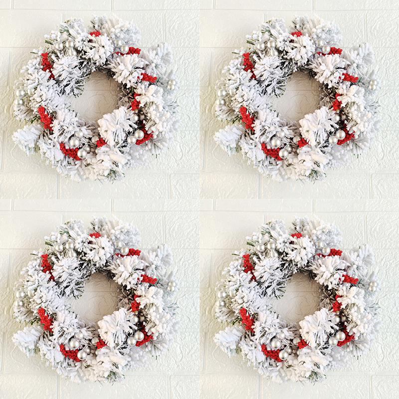1PC Tabletop Decor Christmas Holiday Centerpiece Christmas Wreath With Candle Holder