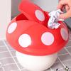 Lovely Mushroom Designs Waste Bin With Sealed Cover Sturdy ABS for Kitchen Kid Room