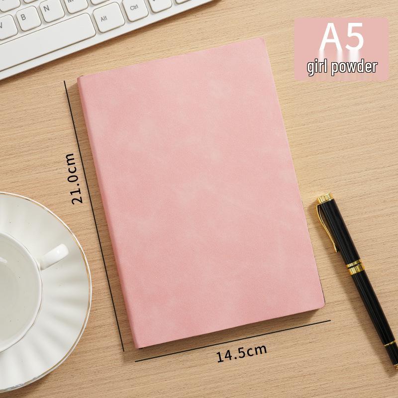 A5 Chinese Tide Custom Logo Soft Leather Notebook - High Appearance for Office and Meetings