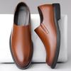FashionSolid Color Leather Shoes for Men 2024 Spring Autumn New Designer Men's Dress Shoes Fashion British Casual Loafers Male