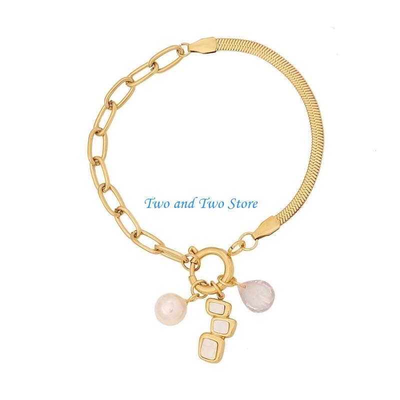 HX6F Stainless Steel Fashion Charm Bracelet Wrist Jewelry Perfect for Expressing Love