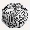1pc Music Doodle Automatic Open 8-Rib Windproof Umbrella, Travel & Commuting, Suitable for All Seasons