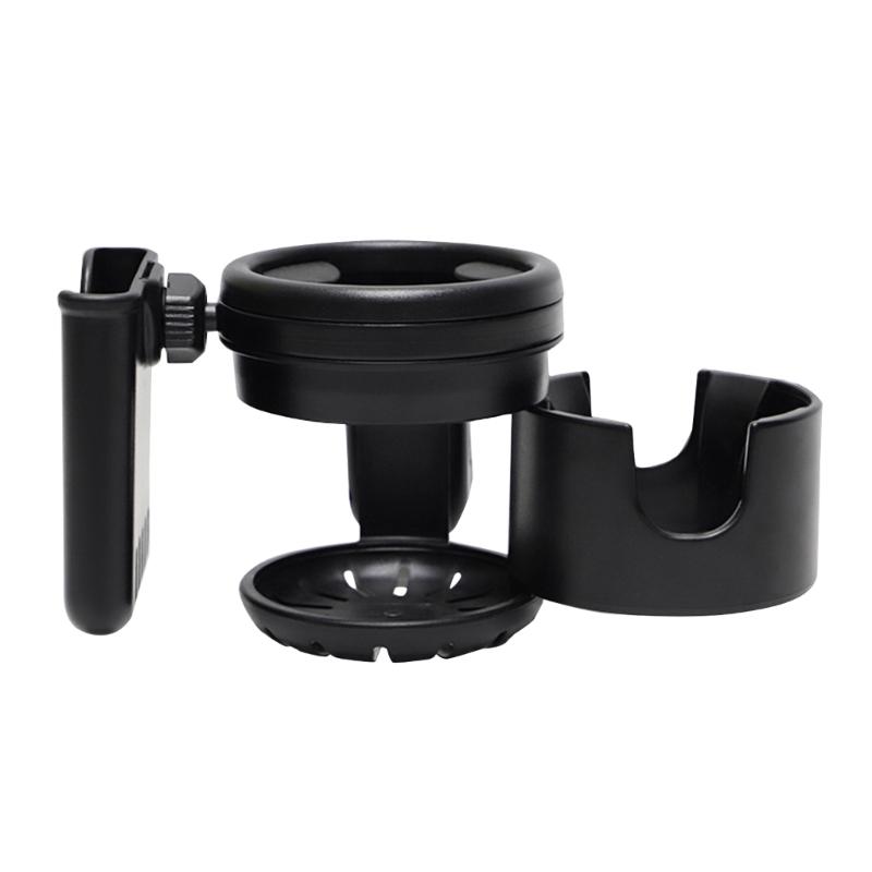 

Multi purpose Cup & Phone Holder Convenient & Portable Milk Bottle Holder with Mobile Phone Stand for Pram & Pushchair чорний