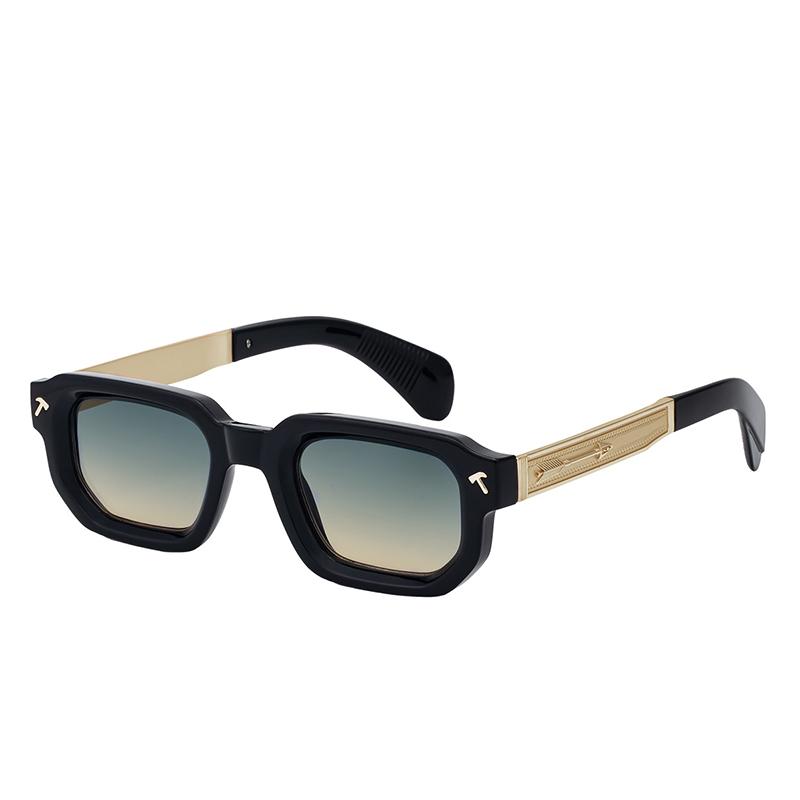 2026 New Fashion Brand Luxury Designer Sunglasses Men Vintage Letter Square Trendy Shades Glasses Top Party Travel Sunglasses