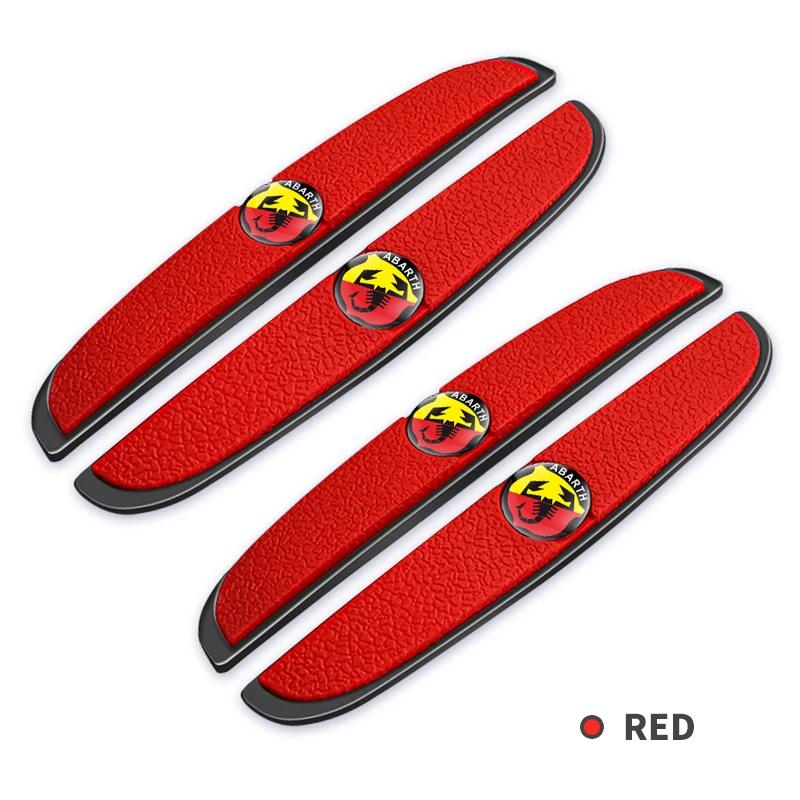 4Pcs Rubber Anti Collision Strip Car Door Rearview Mirror Protector Stickers For Abbas Abarth Punto 124/125/500 Stilo Ducato Car