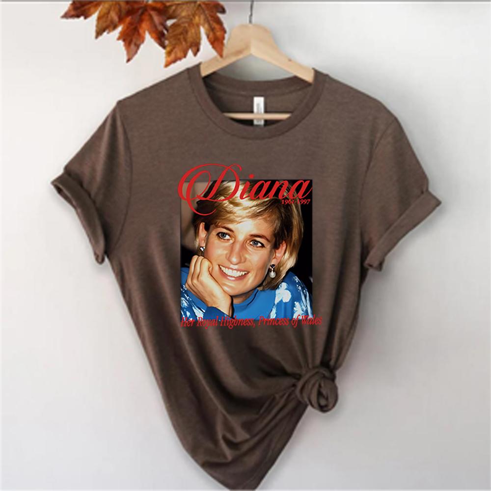 Vintage Princess Diana Tshirt Retro Streetwear Princess Shirts Aesthetic 80s 90s Shirt Fans Gift Tee Unisex Short Sleeves Tops