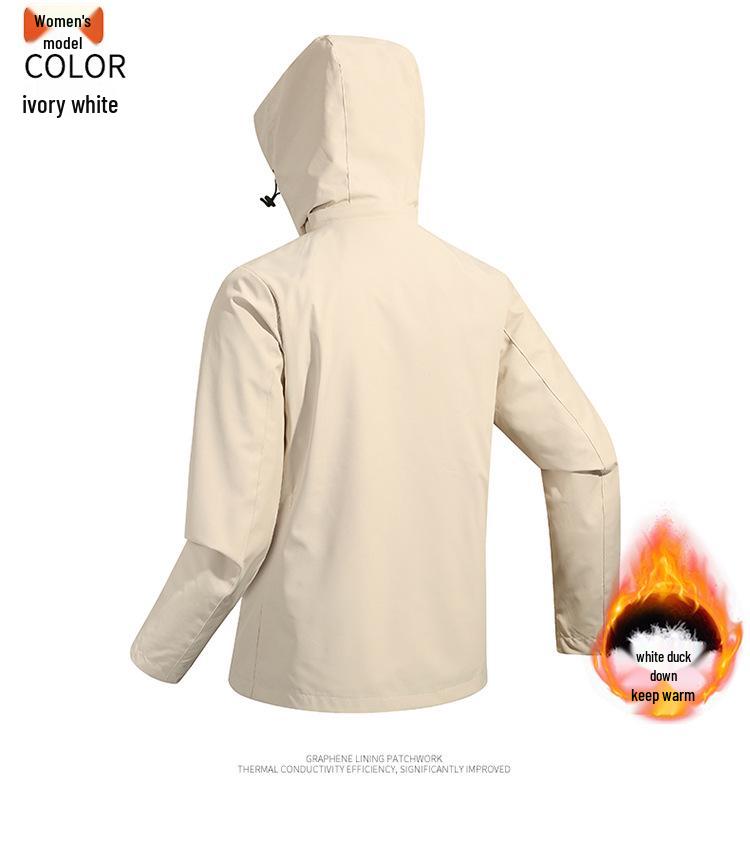 Unisex Waterproof Windproof 2-Piece Outdoor Jacket Set for Camping & Mountaineering