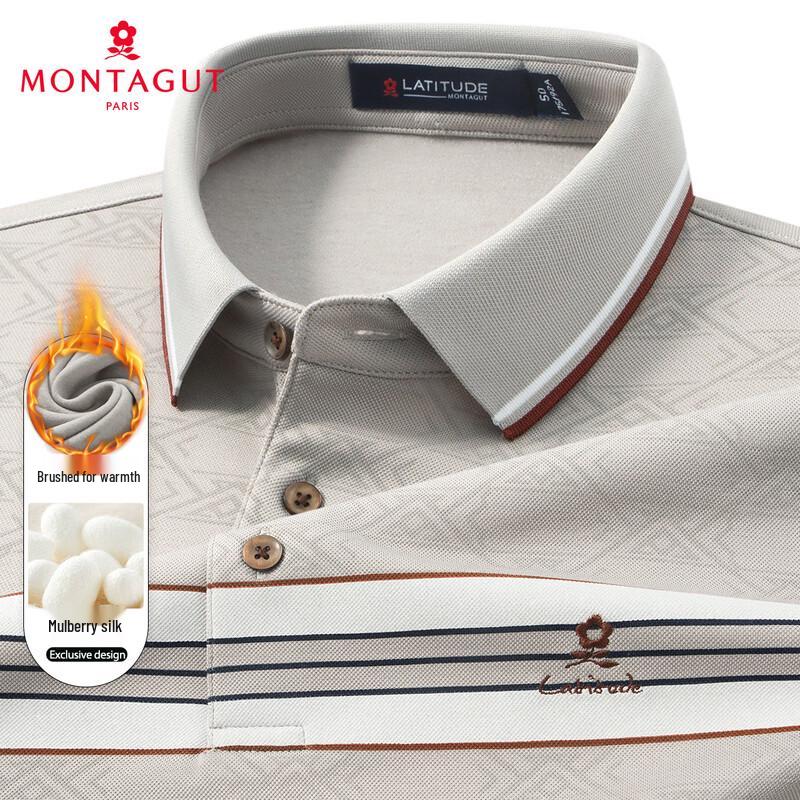 Montagut Men s Silk Blend Long-Sleeve Polo Shirt 52