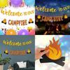Themed Birthday Camping Party Decoration Background Banner Props Activity