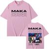 Rapper Maka Double Sided Print Tshirt Aura Tour Unisex Wounisex Hip Hop Fashion Pop Music T Shirts Male Casual Black Vintage T Shirt