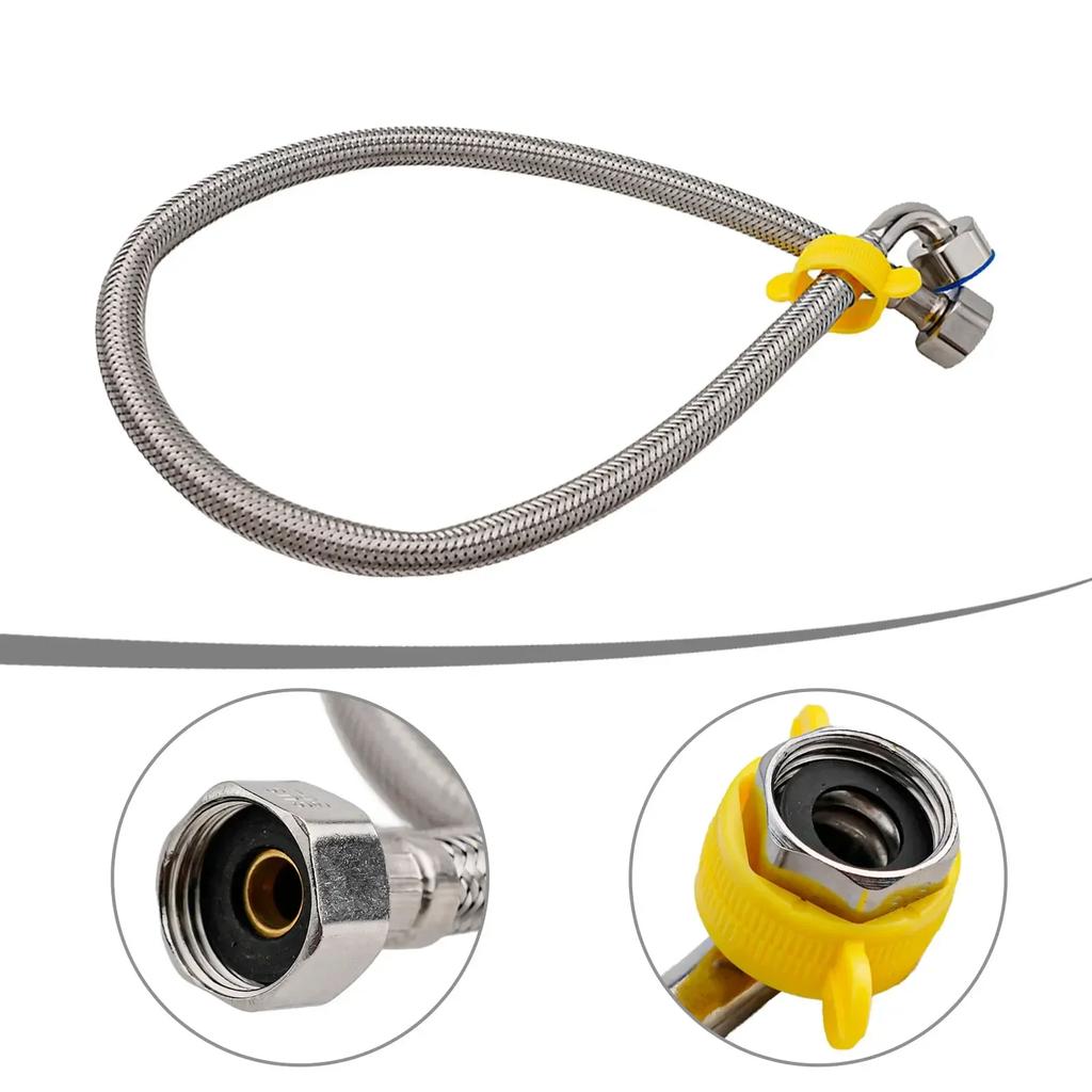 1pc 60/80/100cm Flexible Pipe Contectors 1/2" (90°) X 1/2" Size Elbow Plumbing Bathrooms Kitchens Plumbing Tools Accessories