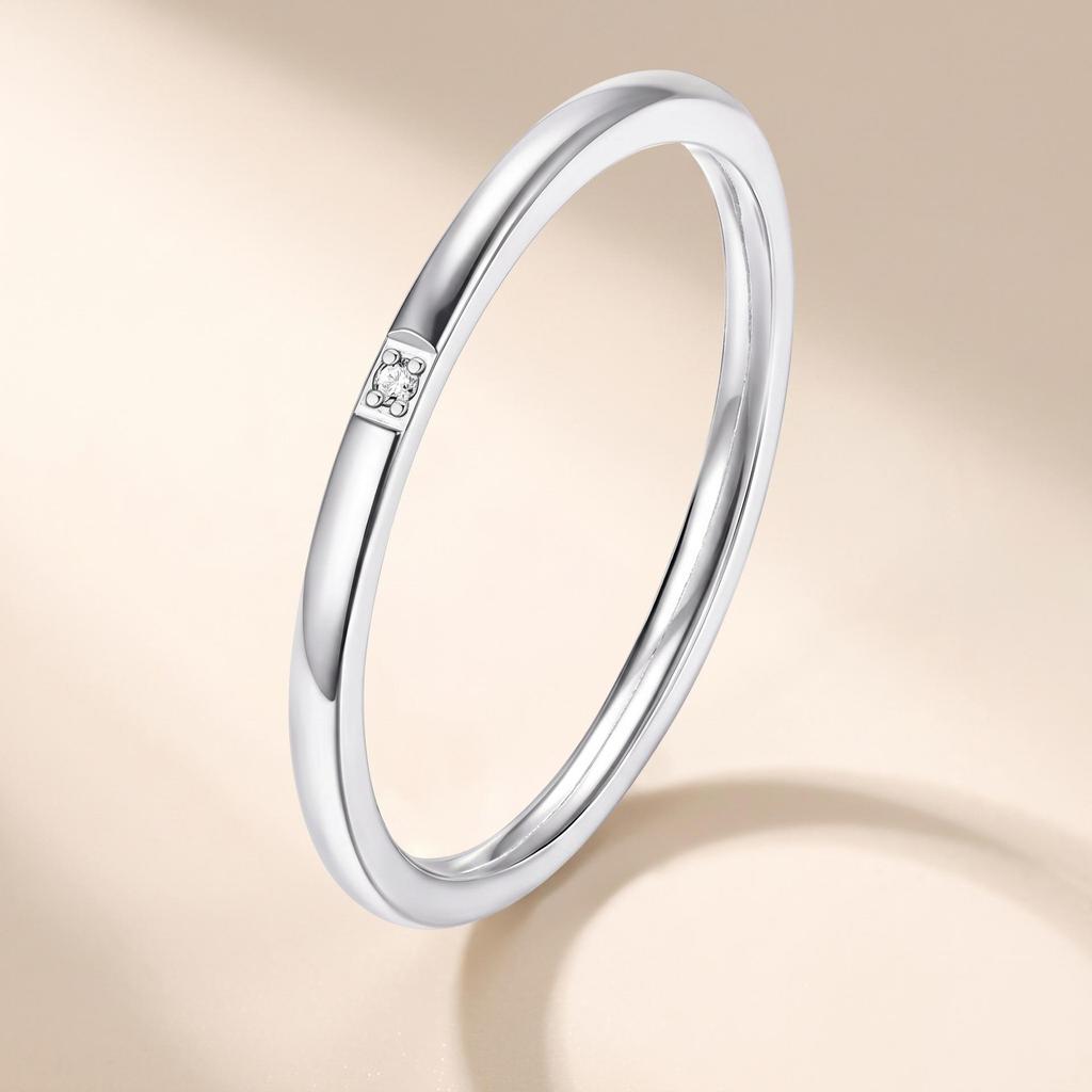 Luxe Dames RVS Ring: Elektrogeplateerd titanium, vervaagt niet, veelzijdig ontwerp