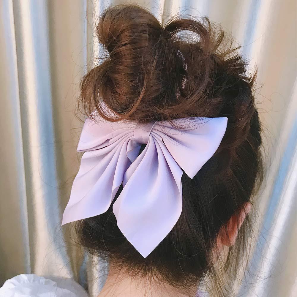 

Temperament Simple Korean Solid Color Girl Hair Clip Duckbill Clip Hair Accessories Bow Hairpin