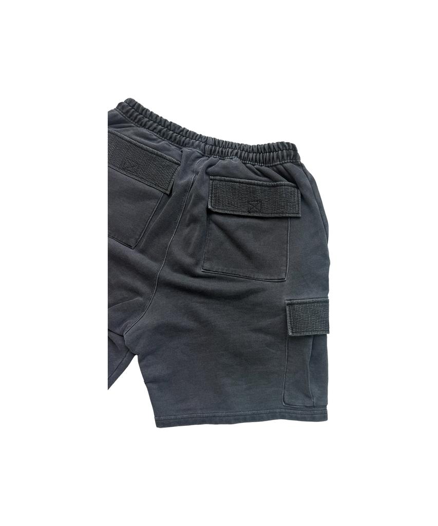 Galligbeulluseu Washed Cargo Sweat Shorts (Charcoal)