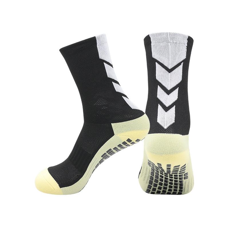 Temu Abriebfeste Socken mit Handtuchsohle Rutschfest für Laufen Sport Dämpfung Schweißabsorbierend Atmungsaktiv Dosiert Rutschfeste Fußballsocken