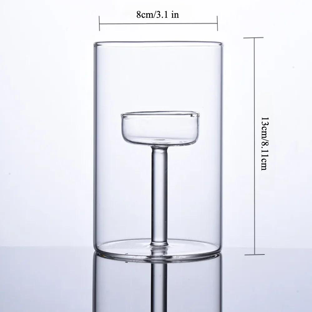 Transparent Glass Candlestick Cylinder Tea Light Candle Holders for Table Centerpieces Wedding Party Dining Room Decorations