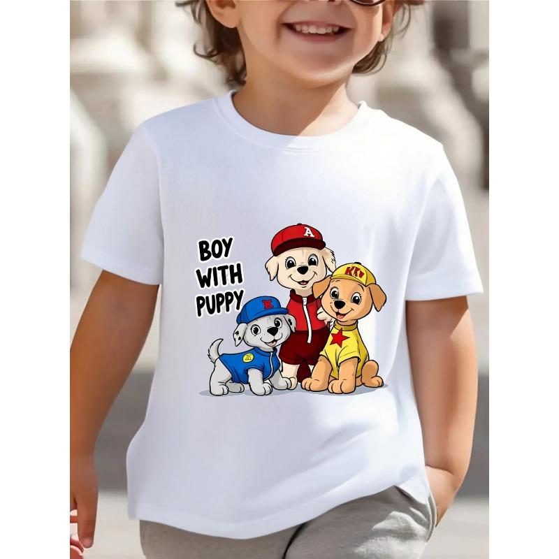 European sizes Little Boys  T-Shirt Soft And Comfortable Everyday Top, Suitable for Home, Outdoor, And Sports Activities, Comfortable And Breathable 110