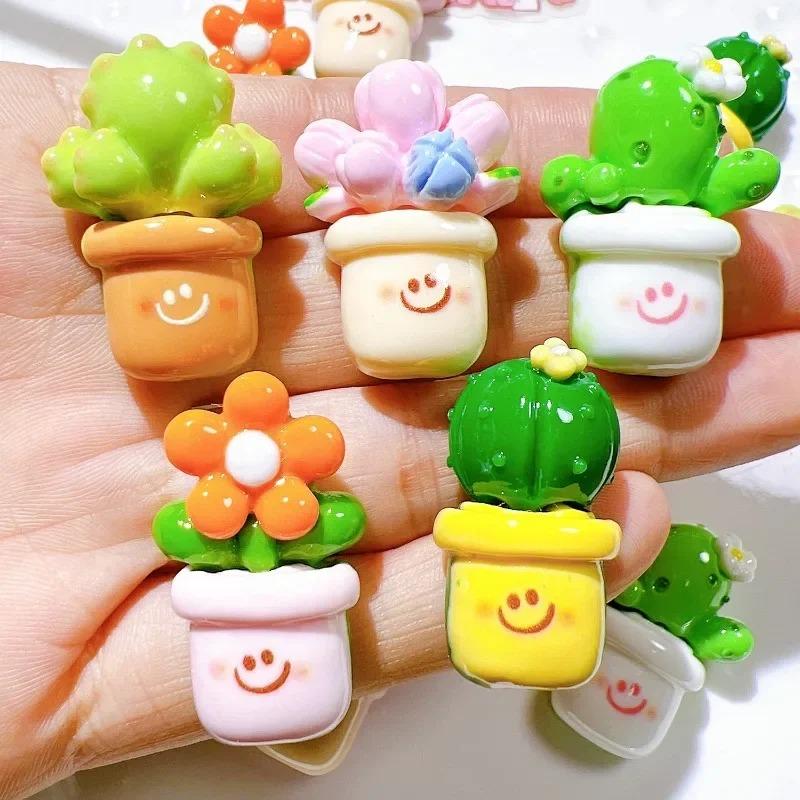 5pcs Resin Cartoon Fridge Magnets Sunflower Refrigerator Magnetic 3D Sticker Message DIY Whiteboard Sticker For Home Decor