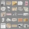 50 Newspapers Personalized Graffiti American Retro Hand Account English Guka Decorative Mobile Phone Case Suitcase Stickers