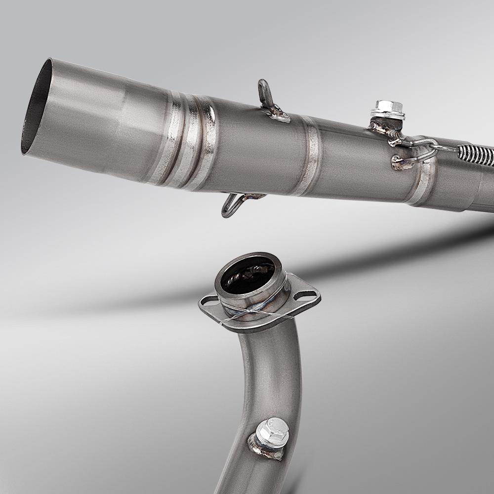 Titanium Alloy Exhaust Pipe & Muffler for Zongshen 368G Motorcycle - Easy, Non-destructive Installation