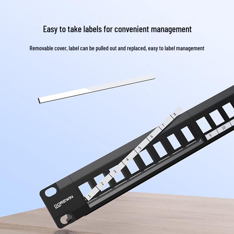 DOREWIN 24-Port Cat5e/Cat6 Network Patch Panel
