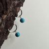 Silver Earrings with Turquoise (2146810)