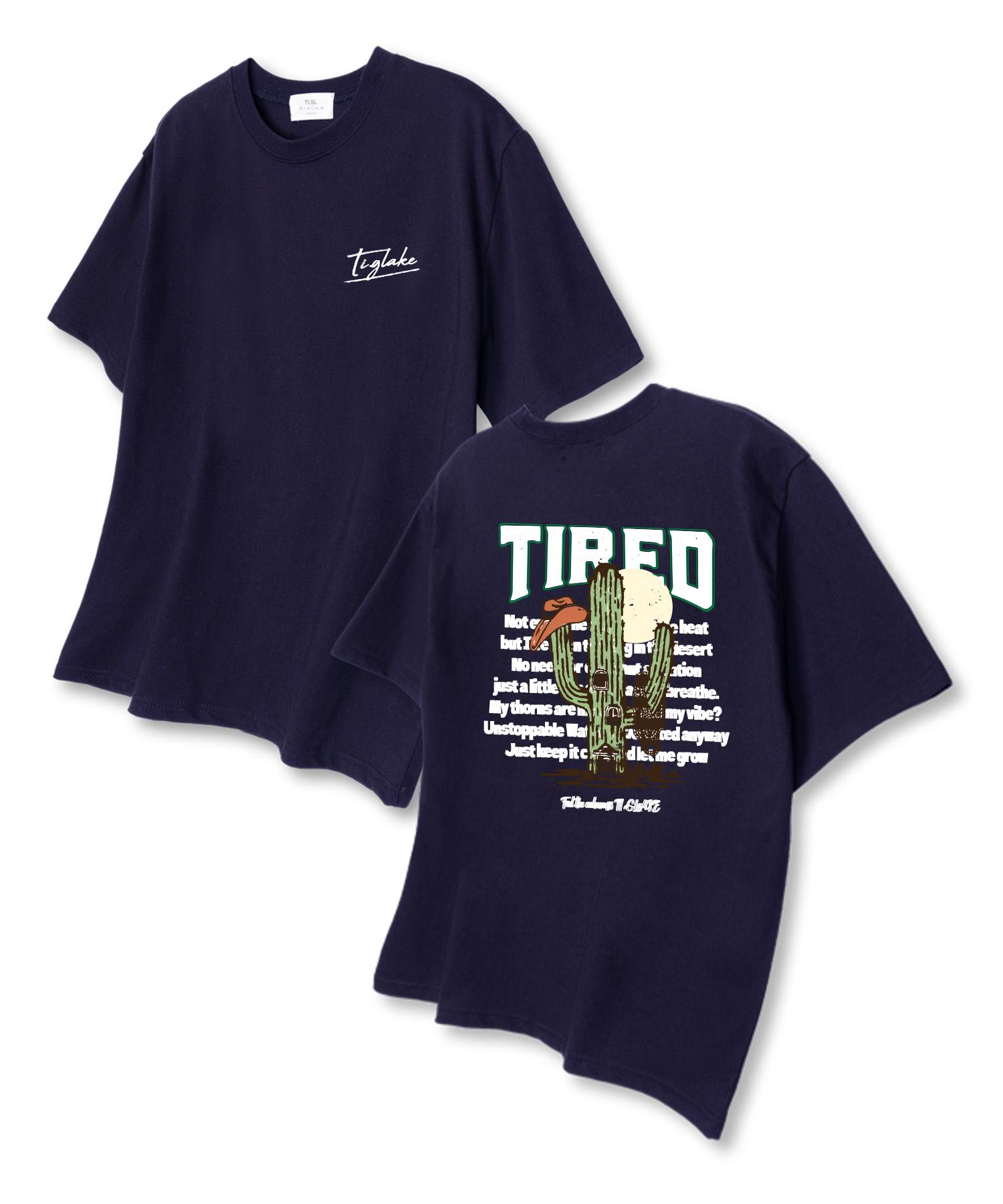 Tee Glake Tiered Oversized Short Sleeve T-Shirt Navy L