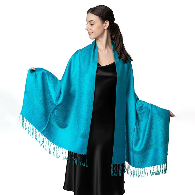 New Fashion Jacquard Women's Scarf Winter Long Soft Shawl Women's Printed Pattern Headband Comfortable and Warm