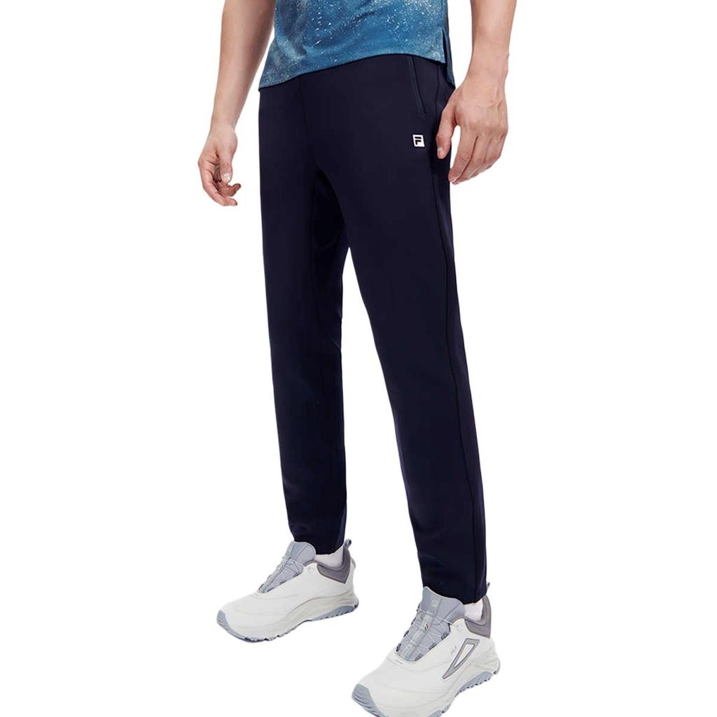 FILA Solid Color Logo Tapered Casual Sports Pants Men bottoms Dark-Blue A11M311601FNV