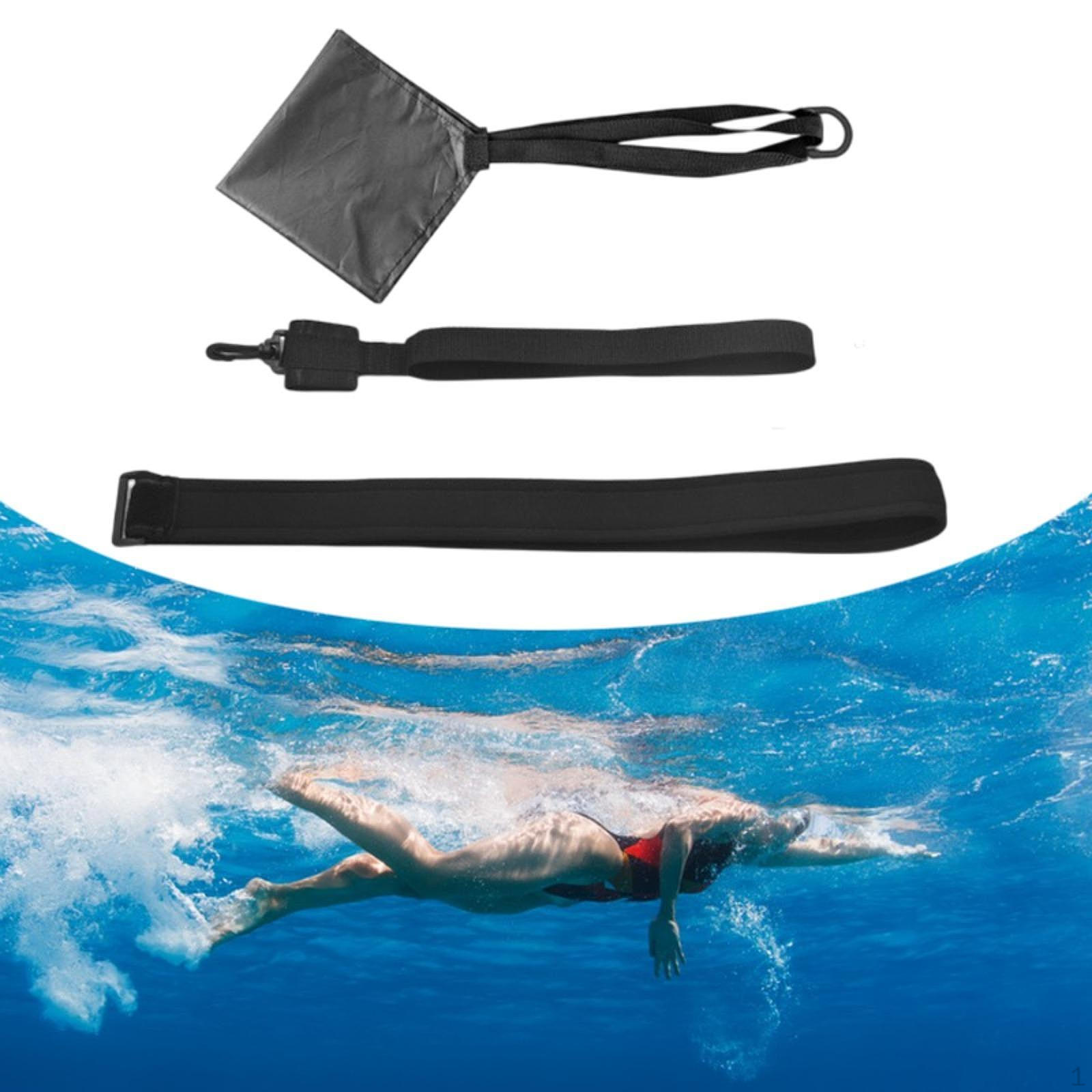 

Пояс-эспандер для парашютного плавания для развития скорости и силы black 30cm