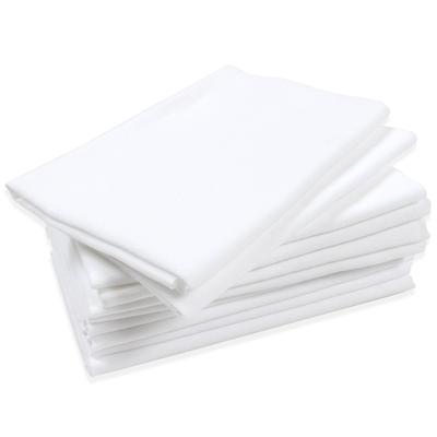 Set of 10 Plain White Tenugui Patterned Approximately 33 X 88 Cm Towels, Fabric, (anti-fray Finish)