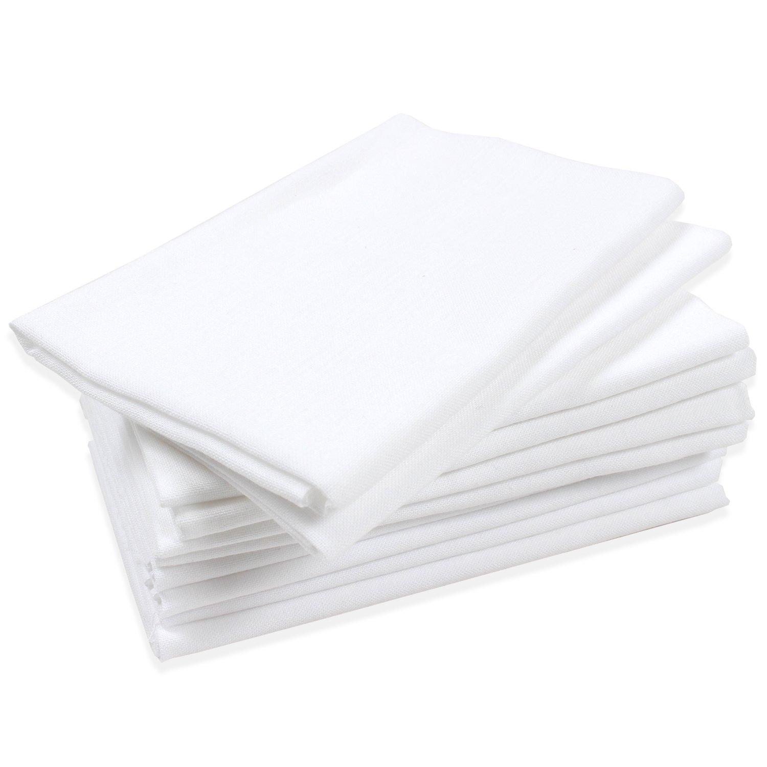 

Набор из 10 однотонных белых полотенец тэнгуи с рисунком, примерно 33 x 88 см, ткань, (неосыпающийся край) белый