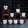 Sheep Fat Jade Ceramic Rose Tea Tasting Teacup, Personal Use Gongfu Set 